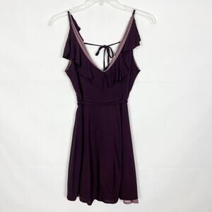 Ivy & Main Cold Shoulder Ruffle Tie-Back Dress Size Small